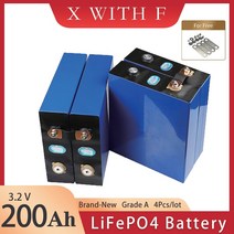 인산철 배터리 밧데리 충전식 딥 사이클 셀 200Ah 4 DIY, 4.32Pcs