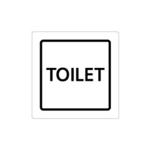비품114 TOILET 100x100 아크릴 표지판 화장실 표찰 안내 사인 펫말 부착용 벽 안내판 표시판 회사 건물 빌딩 상가 식당 음식점 가게 병원 은행 커피숍 카페 공공장소