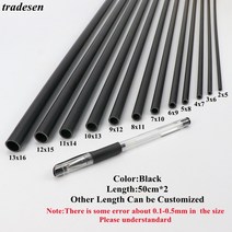 관수자재 o.d5 16mm 검은 색 pvc 파이프 정원 홈 관개 물방울 급수 튜브 수족관 물고기 정원 50cm 길이에 대한 하드 튜브 물 파이프, 2개 50cm, 3x6mm