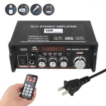 자동차 오디오 파워 앰프 하이파이 디지털 홈 시어터 사운드 시스템 FM 라디오 스테레오, 01 Eu Plug