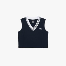 [국내 매장판] Diadora 그라지아 테니스 크롭 베스트 우먼 NAVY 261733