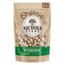 미국직구 Nuts Nichols Farms 2LB 유기농 바다 소금 껍질 피스타치오 구이, 상세참조, 수량