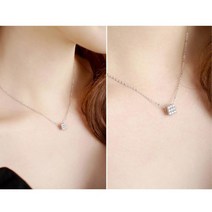 골드 큐브목걸이 20대여자금목걸이 엄마선물 하객패션