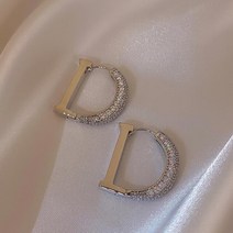 텐터 우레탄창 제약 천막사 독창적 심플한 디자인 잠금 사각형 귀걸이 14K 리얼 골드 절묘한 구리 상감 지, 13 D-silver