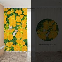 실커튼 장식 비즈 데코 현대 3D 디지털 프린트 얇은 명주 그물 커튼 거실 식당 침실 럭셔리 다람쥐 꽃 디자인 홈