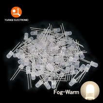 100pcs 5mm LED 다이오드 F5 모듬 된 키트 화이트 그린 레드 블루 옐로우 오렌지 핑크 퍼플 DIY 발광, [24] 100pcs FogWram