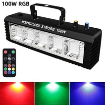 외계인 rgb 흰색 dj 디스코 스트로브 조명 40w 60w 80w 100w 원격 제어 사운드 플래시 파티 결혼식 휴가 무대 조명 효과, 100w RGB, au 플러그