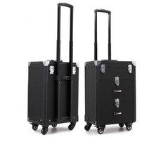 매니큐어 출장용 가방 알루미늄 메이크업 현장 가방, 상세 페이지 참고, 퍼플 리치 실버 자물쇠