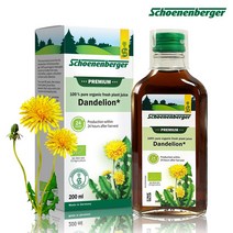 쉐넌베르거 프리미엄 유기농 민들레 원액착즙주스 200ml, 1병
