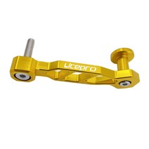 2x 접이식 자전거 체인 텐셔너 자전거 뒷 변속기 자전거 Birdy Cycling Parts 용 경량 조절기, 골든, 알루미늄 합금