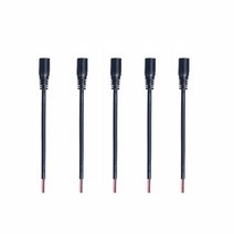 콘넥터 접속자 전선연결단자 dc커넥터 DC 12V 수 암 커넥터 케이블 5.5mm x 2.1mm 전원 플러그 와이어 2, 02 5pcs Female