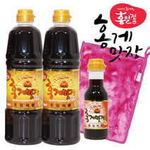 홍게간장 홍게맛장 골드 900ml 2개 + 200ml + 행주 간장 홍일식품 홍게 맛간장 천연 조미료