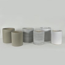 분갈이 세트증정 무광 원통 도자기 화분 중23x27 대27x30, 기본민자받침, 화이트