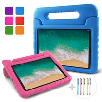 오젬 아이패드9.7 5세대 6세대 (공용) 어린이안전 에바폼케이스+터치펜 증정, 퍼플
