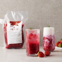 포유 카페용 수제청 과일청 냉동 딸기청 1kg, 단품, 단품