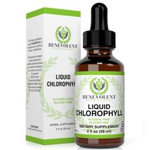 베네보렌트 천연 엽록소 보충제 Benevolent Liquid chlorophyll 59ml, 1개, 상세설명참조