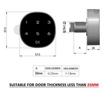 스마트금고 개인금고 미니 가정용 대형 금고터치 키 암호 캐비닛 잠금 홈 오피스 가구 책상 서랍 사물함 조, 02 30mm Screw