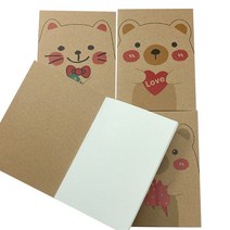 캐릭터 미니 무선 무지 메모 노트 수첩 메모장, 10개, 랜덤디자인