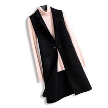 바로바이 여성 울 100% 베스트 핸드메이드 조끼