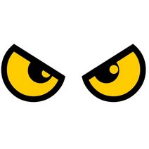 대성부품/후미 추돌방지 스티커/테이프/지켜본다/보고있다/화물차/대형트럭/눈동자/눈알/특장차/황색/엘로우/데코테이프/반사/안전/1세트/1조, 황색(지켜본다스티커)대형, 1개