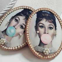 오드리햅번 볼마커 햅번 빅사이즈 골프볼마커 골프장 필드용품, 큐빅 시계