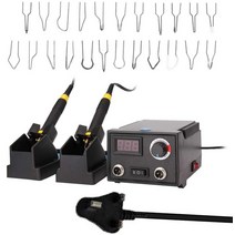 우드버닝기 전문 목재 연소 기계 키트 세트 파이로그래피 공예 도구 다기능 펜, 02 UK Plug 220-240V