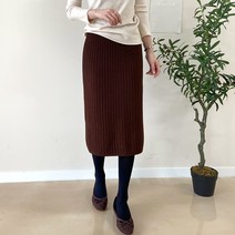 데일리앤 H라인 골지 니트 롱 스커트 헤먼