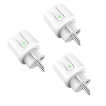 WiFi 스마트 플러그 EU 어댑터 음성 제어 전원 에너지 모니터 Alexa Google 홈 용 콘센트 타이머 소켓 Tuya 앱 스마트콘센트, 협력사, EU 플러그, 3 개 조각