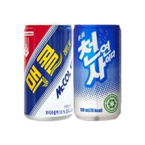 [달담박스]천연사이다 190ml 30캔 (업소용)+맥콜 190ml 30캔(특수채널용), 60캔