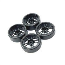 RC카 키덜트 WLtoys KYOSHO 모기 자동차 1/28 원격 제어 액세서리 업그레이드 된 외경 27mm 드리프트 휠 타, 01 Black