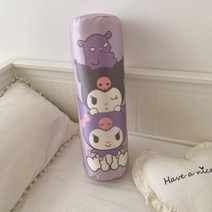 화이트 하운드 아이스 원통 바디 필로우 쿠션 침대 인형 60X18CM, 쿠로미