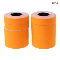 가격 택 라벨기 산업용 라벨 인쇄기 롤 조각 더블 행 다채로운 레이블 종이 태그 스티커, Orange