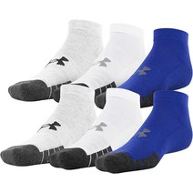 언더아머 성인용 퍼포먼스 테크 로우 컷 양말 (3개 및 6개 팩), X-Large, Royal Assorted (6-pairs)