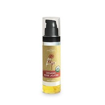 thearomashop 유기농 로즈 호호바 오일 무화학 스킨 케어 보습 진정 안티에이징 브라이트닝 건조 민감 및 자극 피부 오일 usda 인증 유기농 퓨어 로즈 오일 – 1.69, 1개