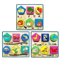 어린이집원목교구 2조각 도형분할퍼즐 택1 EQ IQ, 탈것
