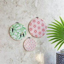 아트박스/오리엔탈무드 패브릭 수틀액자 플라밍고 3종세트