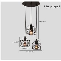 산업 바람 샹들리에 향수 철 의류 매장 냄비 인터넷 카페 크리에이티브 레트로 레스토랑 조명 LB030503, 03 3 head