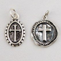 뷰띵 실버925 빈티지코인 십자가 펜던트 메달 팬던트