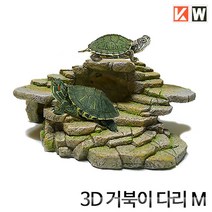 아이과학 KW 3D 거북이육지 M 24x18x9cm 1개 애완거북이 쉼터 어항 용품