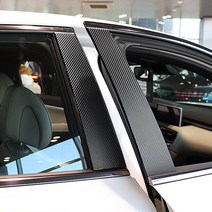 가오 렉스턴 스포츠 칸 외부 카본 B필러 기둥 튜닝 커버 몰딩 기스방지 래핑 스티커 용품, 블랙카본, 1개