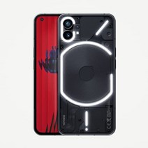 Nothing Phone (1) - 8GB RAM + 128GB 글리프 인터페이스 50MP 듀얼 카메라 Nothing OS OLED 디스플레이(6.55인치 120Hz) 블랙 A063-32969, 전화(1) + 귀(1), 8+256GB, 하얀색