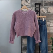 상상그이상 여성용 국내제작 모헤어 반짝이 라운드 니트 부드럽고 여성스러운 예쁜 컬러 세미크롭니트 구김없고 따뜻한 알파카 원단 가성비 좋은 데일리 니트코디