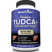 nutrivein tudca+ 간 지원 보충제 1000mg - 간 건강을 위한 간 해독 및 정화 - 30일분(60캡슐 1일 2회)