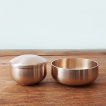 궁중 반상기 녹쇠그릇 유기 그릇 아기 시부모 예단 7첩 녹그릇 설선물 혼수 방짜유기 전통, 공기+대접