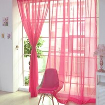 1 pcs로드 포켓 레인보우 커튼 거실 용 순수 컬러 tulle 커튼 sheer voile 웨딩 장식 현대 침실 창 tulle