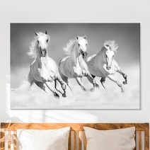 말 그림 팔마도 칠마도 그림 행운 캔버스 액자 사무실 활력 기운 행마도, 17.건강 백마도