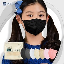 KF94 인디에어 유어핏 새부리형 컬러마스크 에코팩 100매 7컬러 4사이즈, KF94 유어핏 소형, 블랙 100매