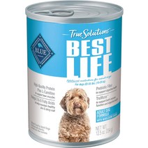 Blue Buffalo True Solutions Best Life 건강에 좋은 곡물 중간 품종 성인 개용 습식 사료 12.5온스 캔 12개