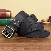 뜨거운 luxe marque belt cowskin 정품 황동 구리 더블 바늘 젊은 남성 39s 브랜드 새로운 스타일 카우보이