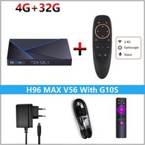 미디어박스 미디소프트 영상재생 미디어플레이어 H96 맥스 V56 스마트 TV 박스 안드로이드 12 8GB 64GB RK3, 05 4G 32G G10S_04 Au 플러그